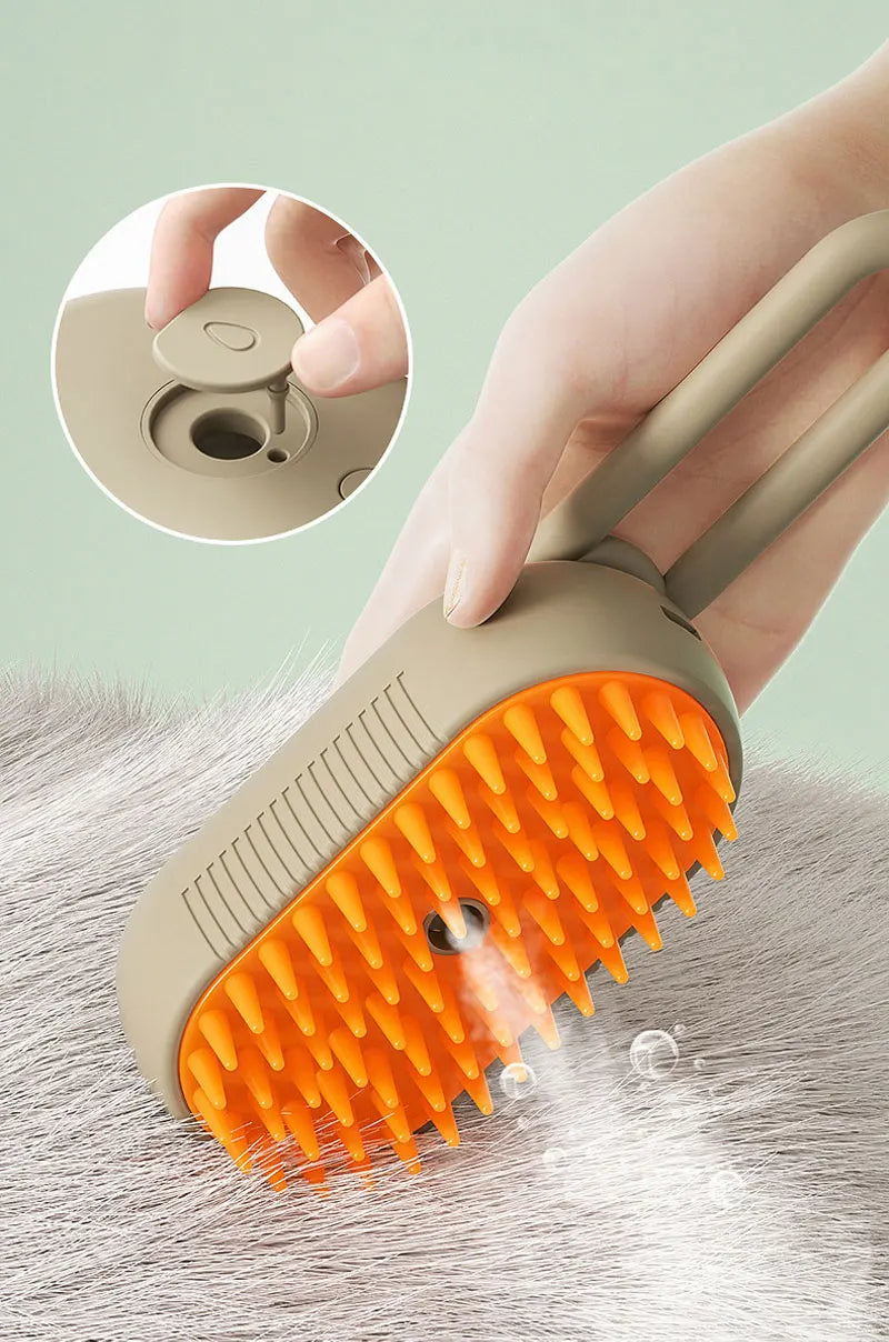 Viimora™ Steam Grooming Brush – 3-in-1 Cat & Dog Hair Remover, Massager & Cleaner