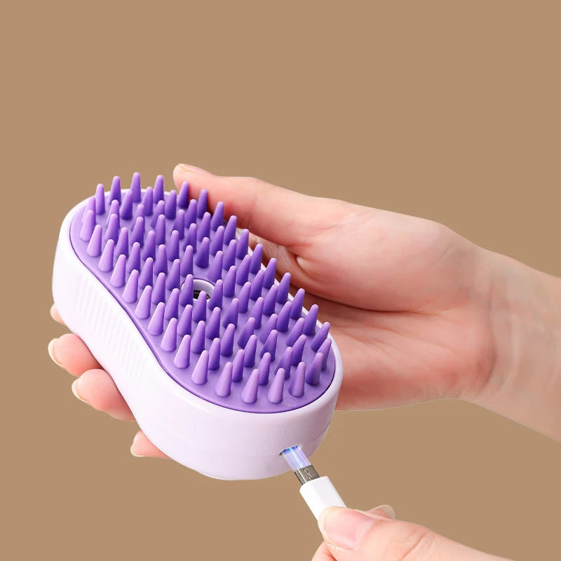 Viimora™ Steam Grooming Brush – 3-in-1 Cat & Dog Hair Remover, Massager & Cleaner